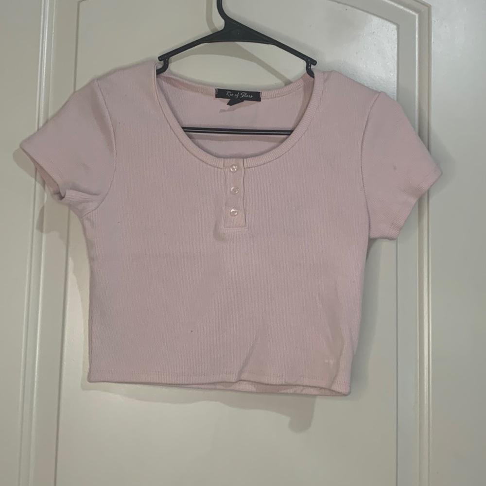 pink crop top